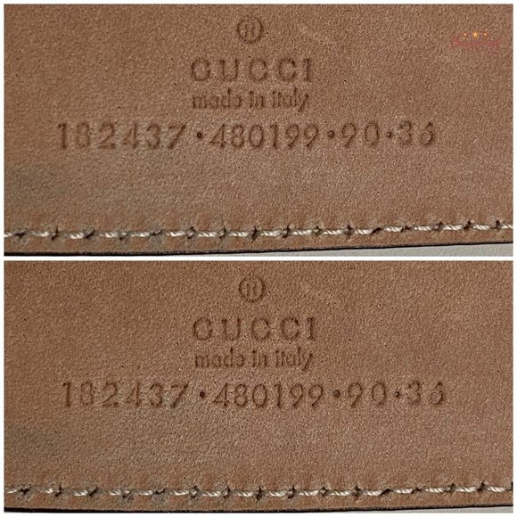 Authentic GUCCI Red Patent Leather Black Interlocking G Plaque Buckle Belt 90/36 - Picture 7 of 13